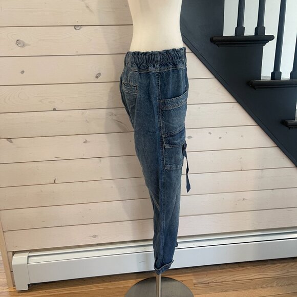 016 We The Free Hazel Pull On Utility Jeans In Dark And Stormy NWOT Size Small - Picture 9 of 11